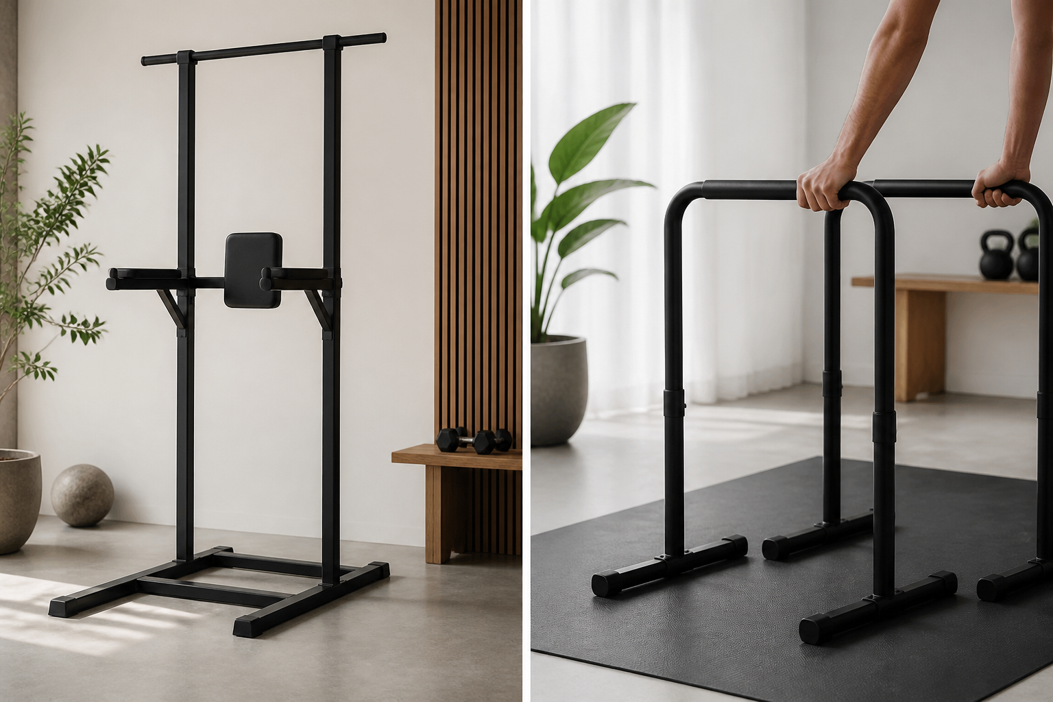 Dipstation vs losse dip bars: welke optie bouwt thuis het beste uit?